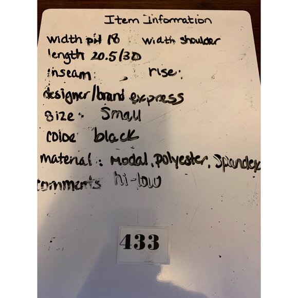 🌸3/$15🌸Express Black Long Sleeve Hi-Lo Blouse sz Small Tunic - Picture 6 of 6